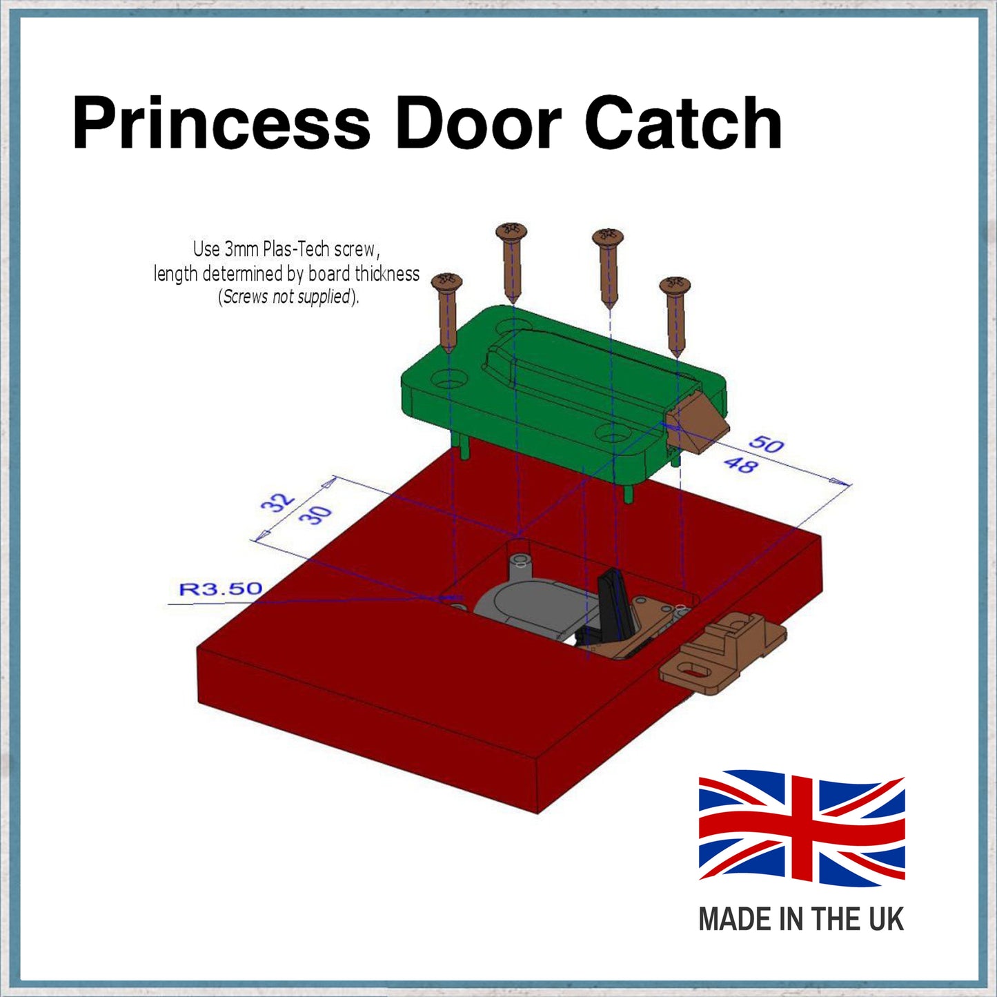 Princess Flush Door Catches-Camper Interiors