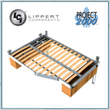 Project 2000 Smart bed frame shown cut to custom shape with electric lifting kit