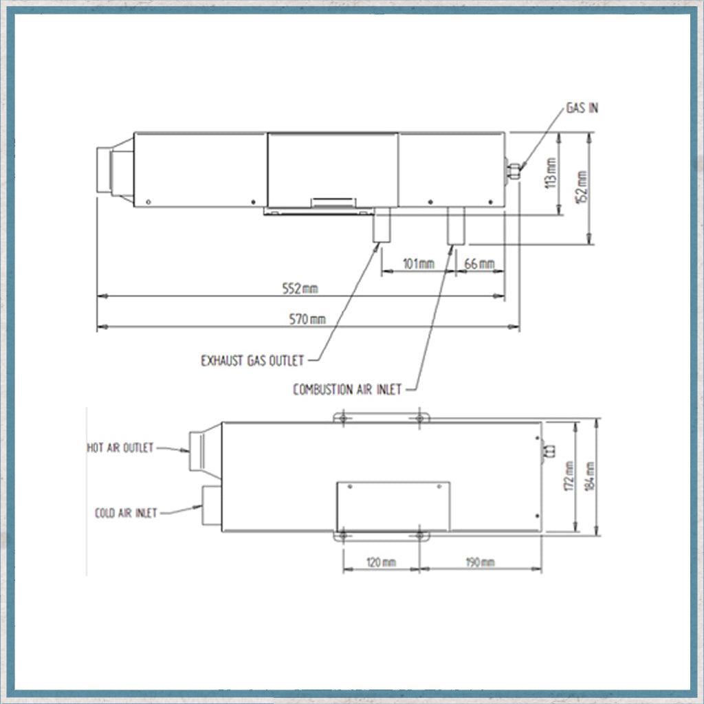 Propex HS2000E Heater – Gas & 240v Mains Blown Air Heater + V1 Kit-Camper Interiors