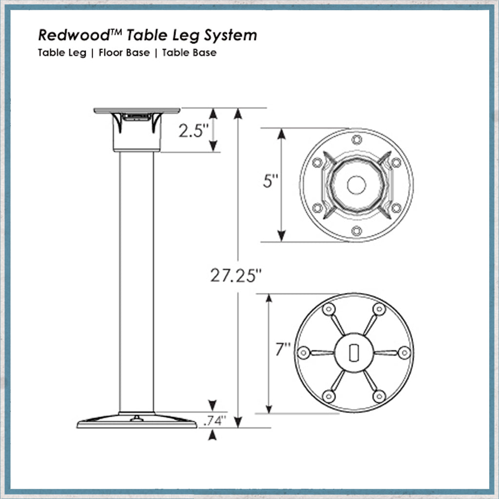 Redwood Table Leg Set-Camper Interiors