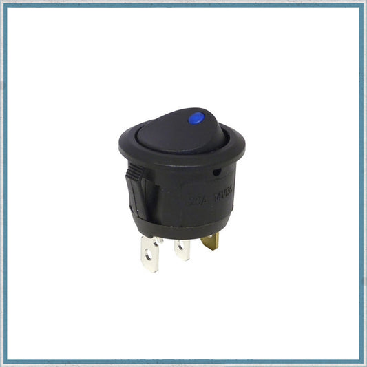 12V Round Rocker Switch with LED-Camper Interiors