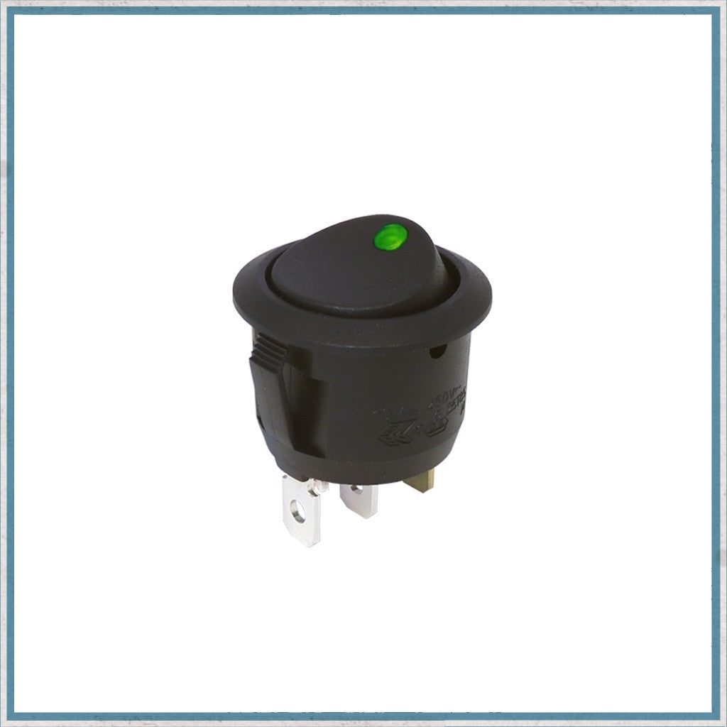 12V Round Rocker Switch with LED-Camper Interiors