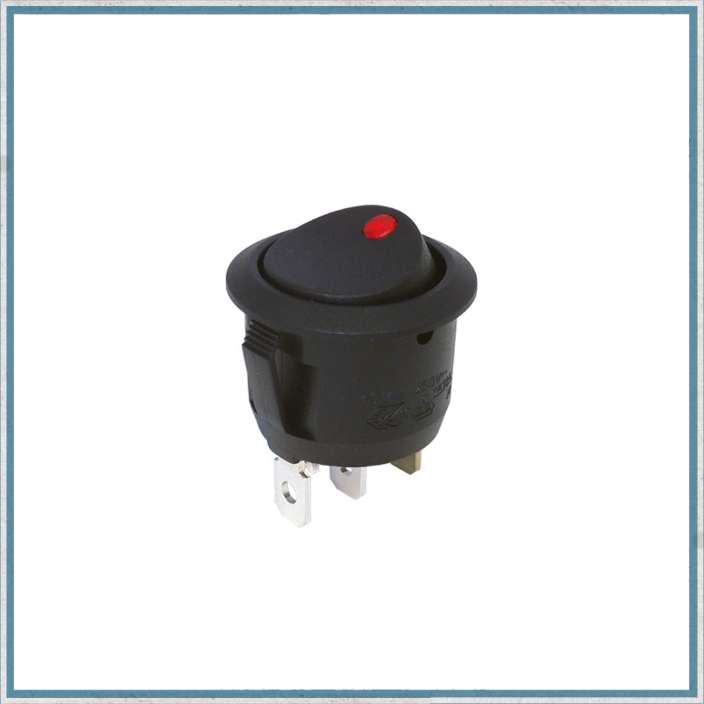 12V Round Rocker Switch with LED-Camper Interiors