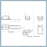 SL1323 Single Burner Hob & Sink Combination Slide-Out Unit-short side schematic