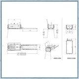 CAN SL1400 Two Burner Hob & Sink Combination Slide-out unit - short side schematic