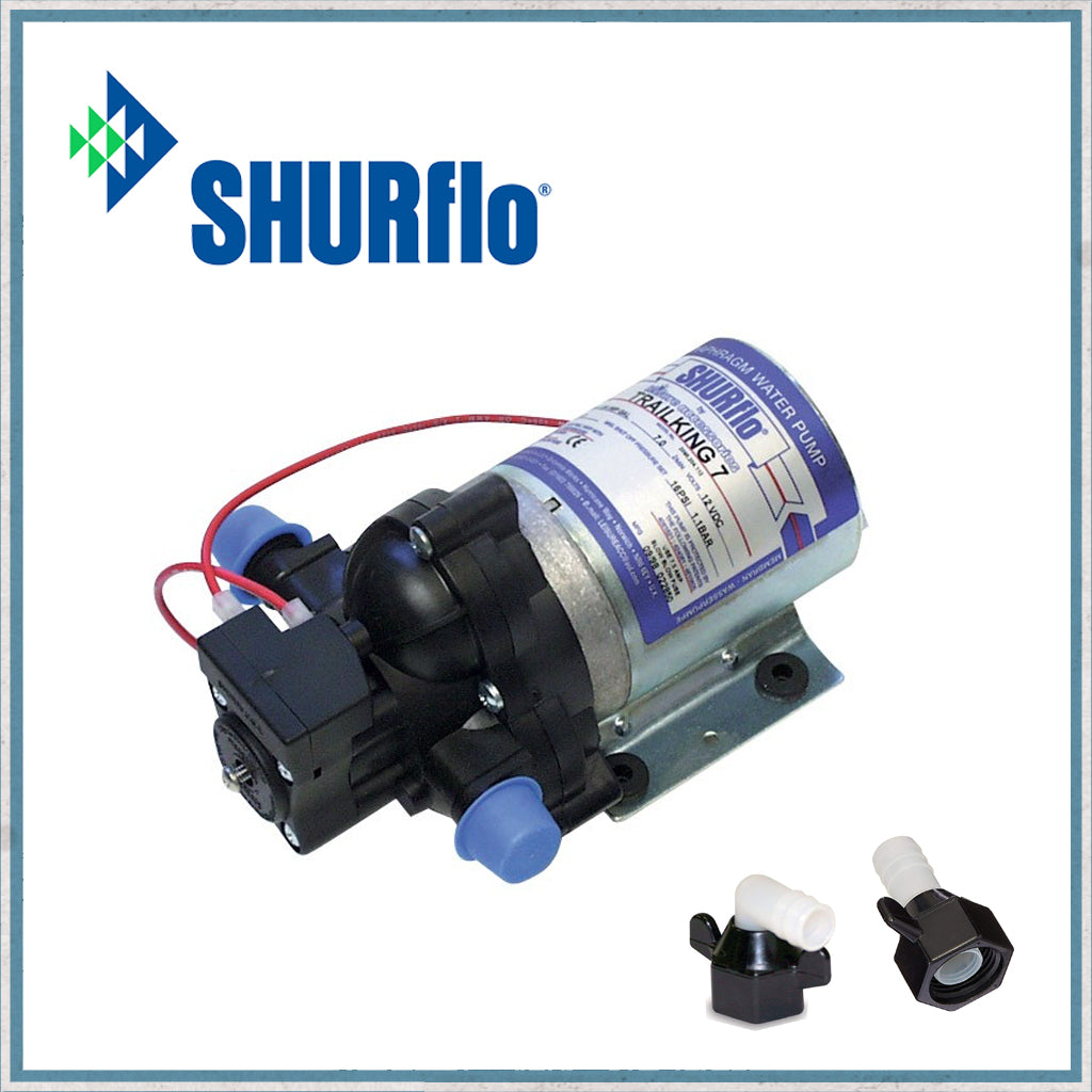 Shurflo Trail King 7L 12V Water Pump + Fiamma Accumulator – Campervan Water System Bundle