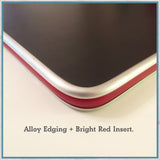Devon aluminium table edge trim & red insert