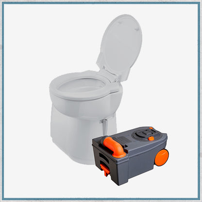 Thetford C263-S - Ceramic Bowl Cassette Toilet With No Rear Console-Camper Interiors