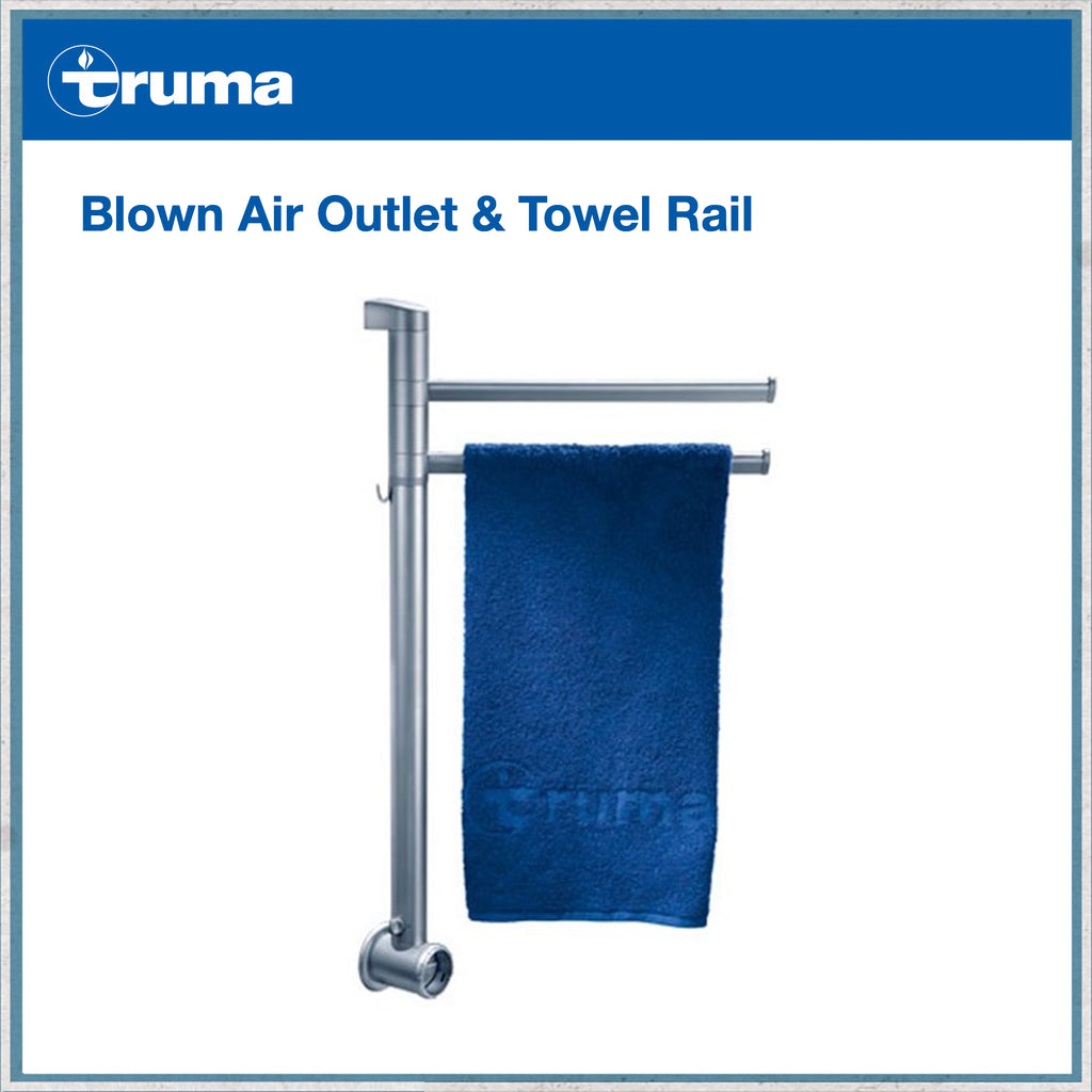 Truma blown air outlet and towel rail