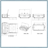 CAN SL350 Three Burner Hob Slide-Out Unit - long side schematic