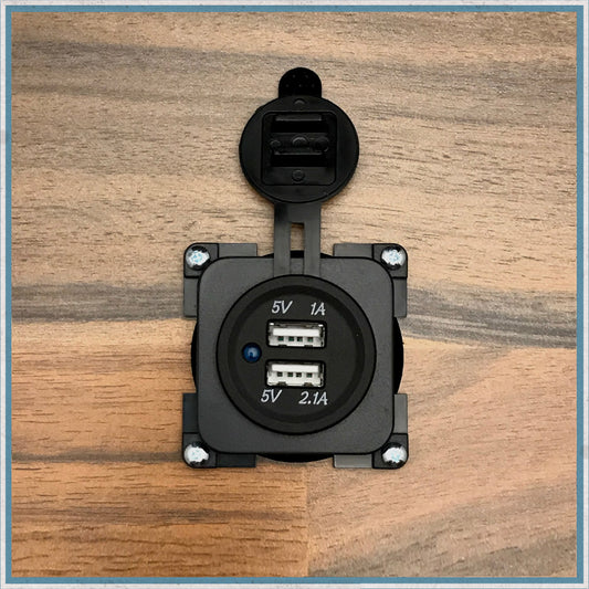 USB Socket Insert With Backing Plate-Camper Interiors