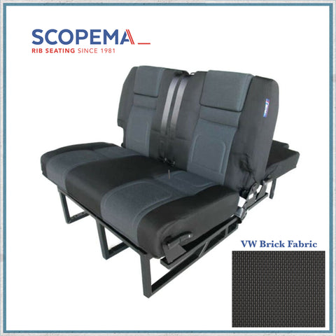 Rib Scopema rock and roll seat with VW Brick fabric