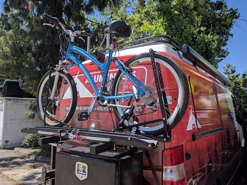 Aluminess Sprinter Bike Rack Swing Arm-Camper Interiors