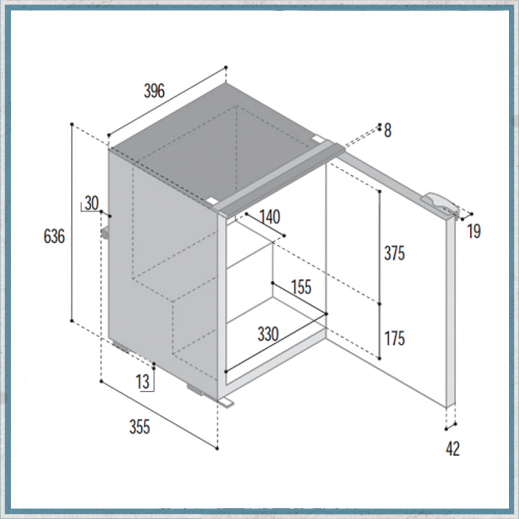 50 Litre Vitrifrigo C50I Fridge 12v/24v-Camper Interiors