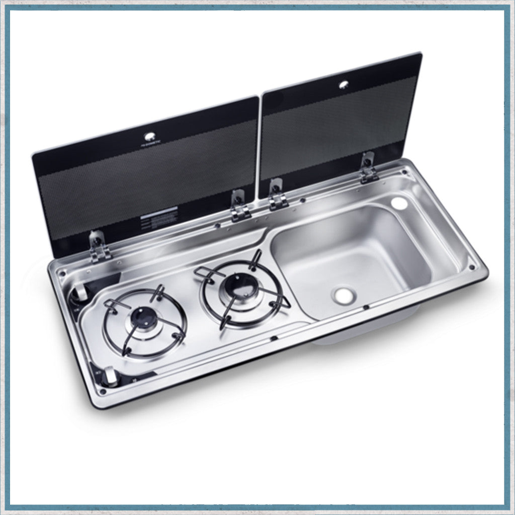 Smev 9722 - Dometic MO9722 Slimline Combination Hob and Sink with Ignition-Camper Interiors
